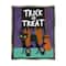 Stupell Industries Trick or Treat Cat & Witch Framed Floater Canvas Wall Art